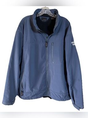 Oobe Men's Lightweight Full Zip Lined Jacket, Blue, Absolut Logo, Size XL, EUC